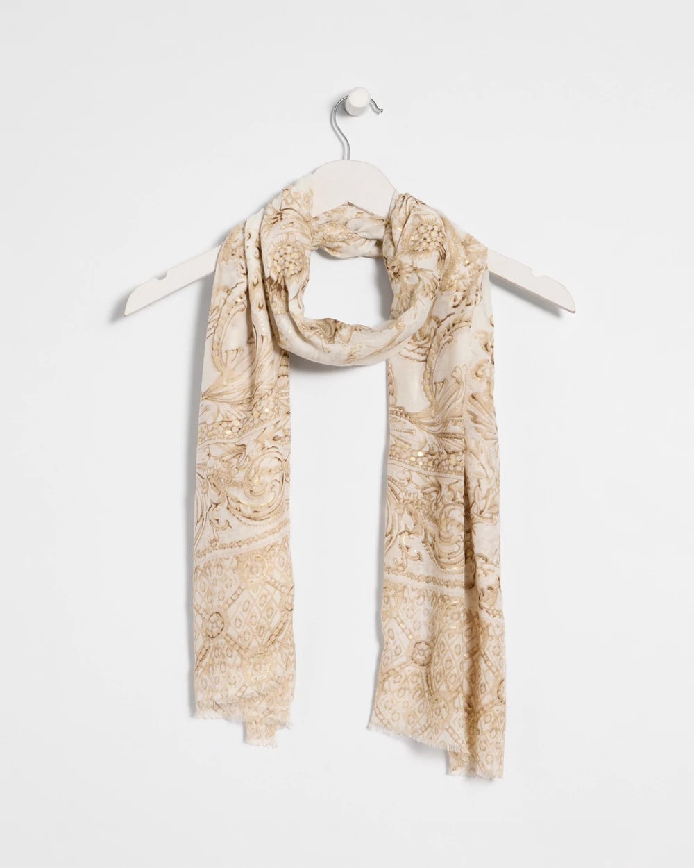 Chico's For Sale Neutral Foiled Oblong Scarf