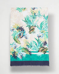 Chico's Online Topanga Green Printed Oblong Scarf