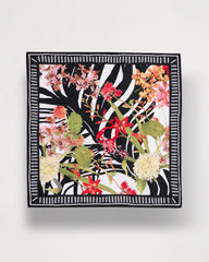 Chico's Outlet Black Tropical Square Scarf