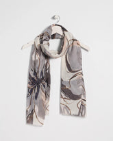 Chico's Sale Neutral Foiled Floral Oblong Scarf
