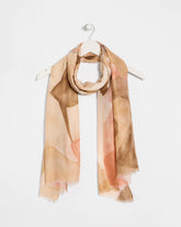 Chico's Outlet Neutral Neutral Floral Oblong Scarf