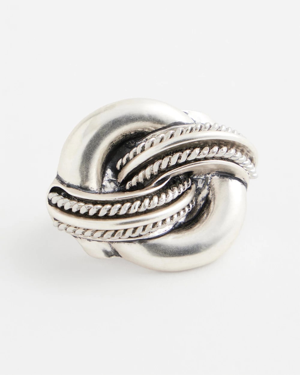 Chico's On Sale Silver Silvertone Knot Scarf Ring