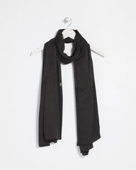 Chico's Online Black Floral Burnout Oblong Scarf