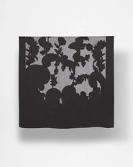 Chico's Online Black Floral Burnout Oblong Scarf