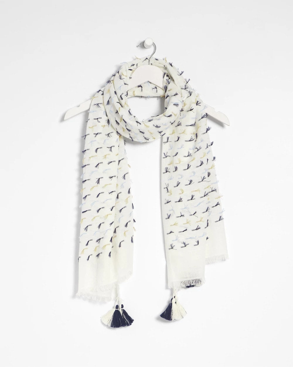 Chico's Outlet Multi Fringe Oblong Scarf