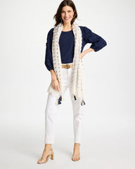 Chico's Outlet Multi Fringe Oblong Scarf