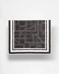 Chico's Discount Black Graphic Stitch Square Scarf