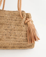 Chico's On Sale Natural Chico's x Romi Boho 4-Tassel Tote
