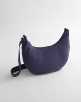 Chico's Discount Passport Blue Ripstop Crescent Crossbody Sling Bag
