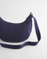 Chico's Discount Passport Blue Ripstop Crescent Crossbody Sling Bag