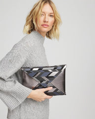Chico's Sale Metallic Embellished Envelope Clutch