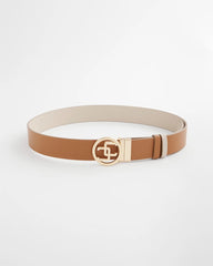 Chico's Online Neutral CC Reversible Double Keeper Belt