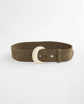 Chico's Discount Green Green Faux Suede Sash Belt