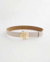 Chico's Discount Neutral Floral Buckle Trouser Belt