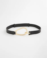 Chico's Sale Black Interlock Buckle Slouch Belt