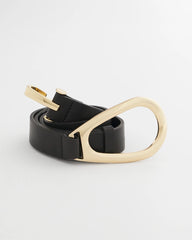 Chico's Sale Black Interlock Buckle Slouch Belt
