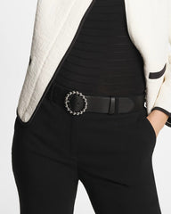 Chico's Outlet Black/Silver Silver Dot Trouser Belt
