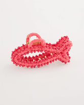 Chico's On Sale Coral Coral Fish Raffia Hair Clip