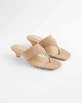 Chico's Sale Light Tan Julia Suede Kitten Heel