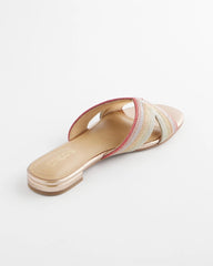 Chico's Discount Metallic Multi Palma Slide Sandals
