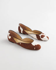 Chico's Outlet Neutral Sophie Pony Haircalf Leather Flats