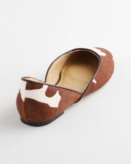 Chico's Outlet Neutral Sophie Pony Haircalf Leather Flats
