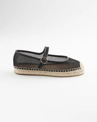 Chico's On Sale Black Eliana Mesh Mary Jane Espadrille