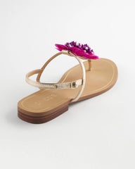 Chico's Online Pink Sunset Flower Sandal