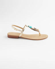Chico's For Sale Multi Beach Parrot T-Strap Sandals