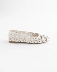 Chico's Outlet Alabaster Cutout Ballet Flats