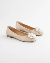 Chico's On Sale Gold Olympia Pearl Ballet Flats