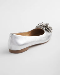 Chico's For Sale Metallic Omega Beaded Ballet Flats