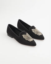 Chico's Outlet Black Black Microsuede Loafers
