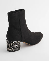 Chico's On Sale Black Embellished Destiny Art Deco Boot Heels