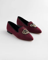Chico's Sale Blackened Burgundy Grace Queen Bee Slip-On Loafers