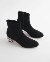 Chico's On Sale Black Danika Embellished Vegan Suede Boots