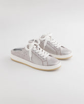 Chico's For Sale Metallic Silver Metallic Snap Slip-On Sneakers