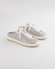 Chico's For Sale Metallic Silver Metallic Snap Slip-On Sneakers