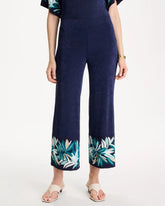 Chico's Online Kings Navy Travelers™ Palm Border Crop Pant