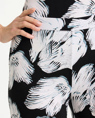 Chico's Sale Black Travelers™ Knit Abstract Floral Cropped Pants