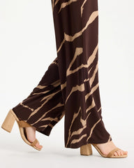 Chico's On Sale Cocoa Bean Travelers™ Zebra Knit Wide-Leg Pants