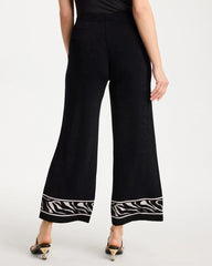 Chico's Sale Travelers Black Travelers™ Abstract Zebra Cropped Pants