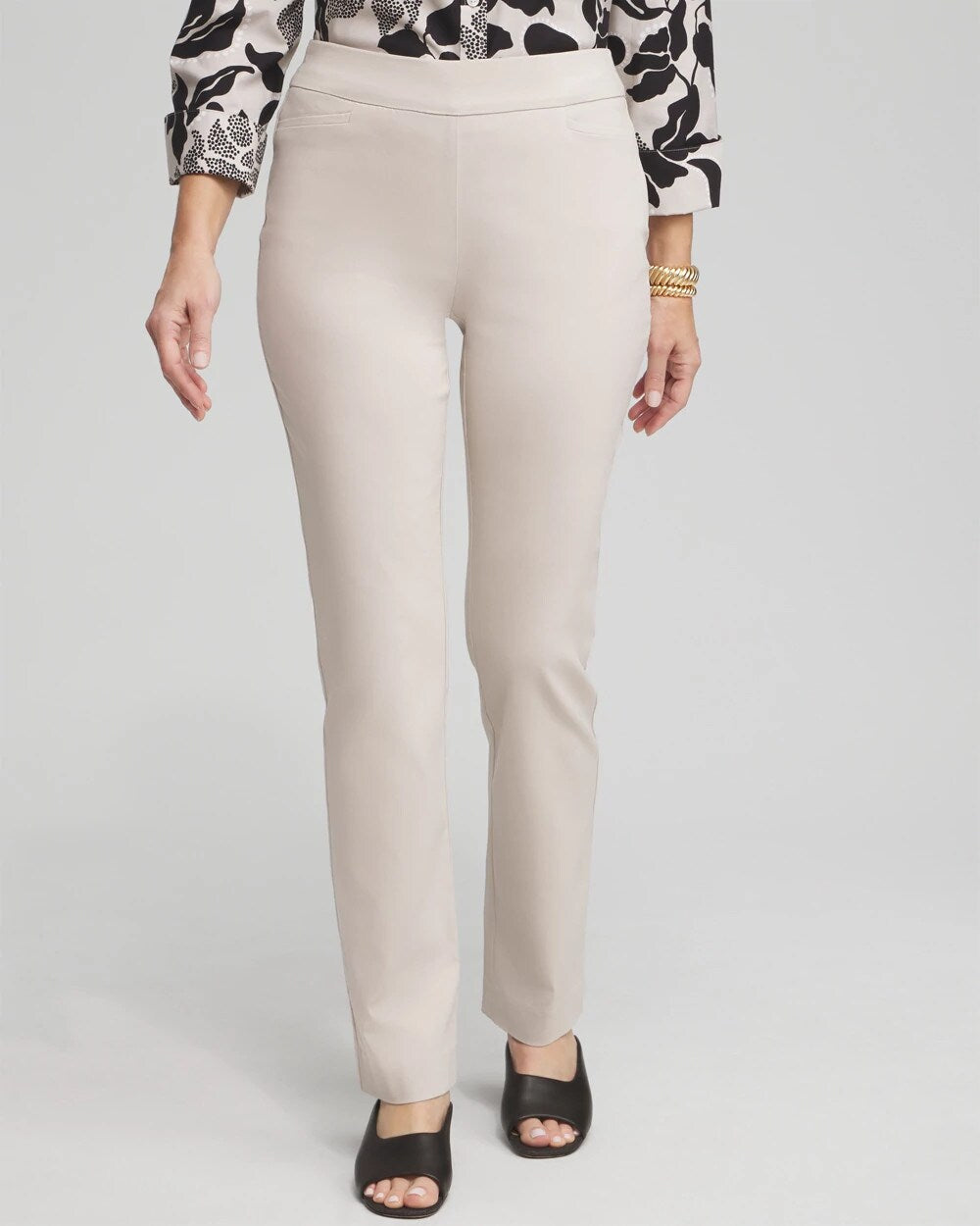 Chico's Discount Smokey Taupe Brigitte™ Slim Pull-On Pants