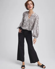 Chico's Sale Black Belted Twill Utility Cropped Pants