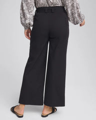 Chico's Sale Black Belted Twill Utility Cropped Pants