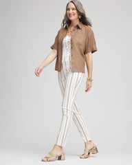 Chico's Outlet Alabaster Petite Brigitte™ Striped Ankle Pants