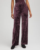 Chico's Online Night Bloom Crushed Velvet Wide-Leg Pants