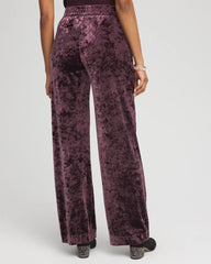 Chico's Online Night Bloom Crushed Velvet Wide-Leg Pants