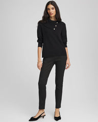 Chico's Discount Black Brigitte™ Slim Ankle Jacquard Pants