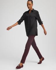 Chico's Sale Black Circle Jacquard Juliet Slim Ankle Pants
